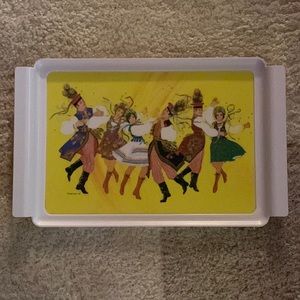 VINTAGE serving tray 1973 Robert Barno.  Polish dancers! Like new!!!